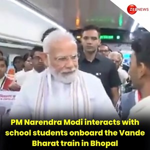 11K views · 242 reactions | PM Narendra Modi interacts with school students onboard the Vande Bharat train at Rani Kamlapati railway station in Bhopal, Madhya Pradesh #PMModi #VandeBharat #digitalvideos | Zee News English | Facebook
