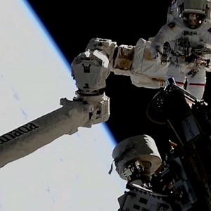 33K views · 276 reactions | Two NASA astronauts, who have been stuck at the International Space Station since last June, have taken their first spacewalk together: | DW News | Facebook