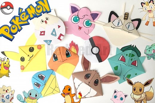 9 Pokemon Bookmark Corner Designs - Red Ted Art