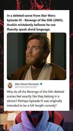 Star Wars Revenge of the Sith 2005 Deleted Scene Shows Anakin Believing He Can Speak Droid