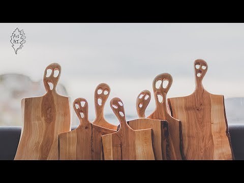 DIY Cherry Wood Cutting Boards inspired by E. Munch’s “The Scream”