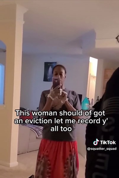 Apaetment squatter part 2. Thankfully the police helped with this one. Many times they will not or cannot help and a formal eviction process is necessary. This woman was betting on our flawed system to be on her side, but not today lady. You got wrrested for breaking and entering! #squatterremoval #squattersquad