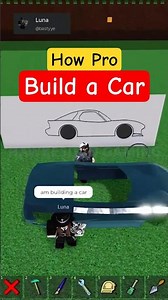 Roblox Build a Boat for Treasure How this pro build a realistic car! #babft #roblox