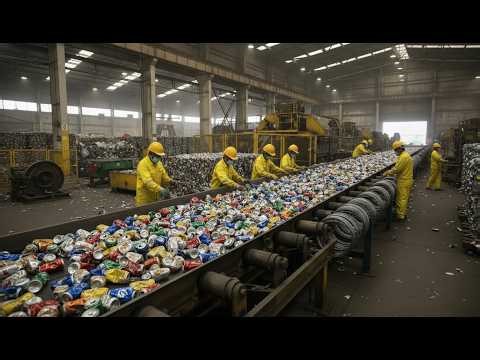 You Won’t Believe How Old Cans Turn Into Metal Wire (Full Factory Process) 💯