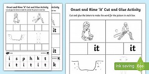 'it' Onset and Rime Differentiated  Worksheets