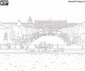 Gardens of the Palace of Versailles coloring page printable game