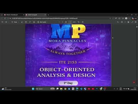 BIT@UoM - 3rd SEM - Object Oriented Analysis & Designing | Sinhala | Mora Pinnacles