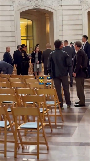 Looks like they’re setting up for some police press conference at SF City Hall. ￼