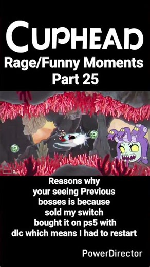 My Cuphead Rage/Funny Moments Part 25 #foryou #cuphead #shorts