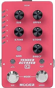 MOOER Octave Guitar Pedal Cover for 2 Complete Octaves Individual Tone Adjustment for the Octave Effect 14 Presets Slots (X2)