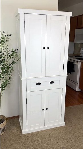 72" Kitchen Pantry Cabinet | 4 Doors & Adjustable Shelves - Joysource