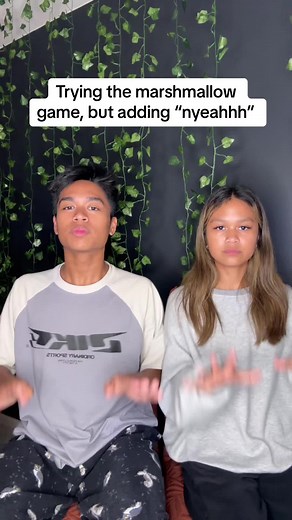 Trying the Marshmallow Game with Added 'Nyeahhh' Challenge