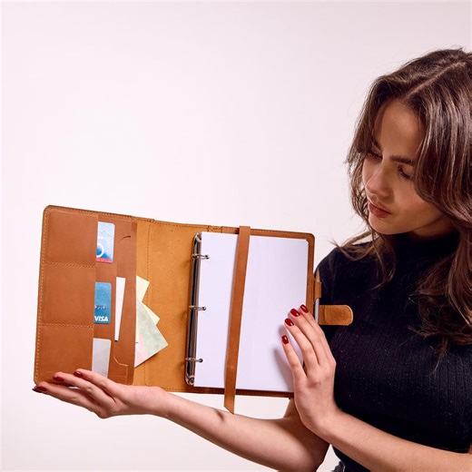 Engraved Leather Binder Cover, A5 Leather Binder Journal, A4 Ring Binder Cover, Ring Binder Planner, A6 Leather Binder Notebook, Binder Case - Etsy UK