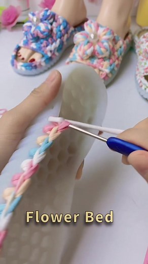 Handmade Crochet Rubber Sole Slippers for Summer