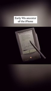 The History Source on Instagram: "Did you know Apple made a device with features similar to the iPhone back in the early 90s? Apple’s Newton MessagePad, introduced in 1993, was an early attempt at a digital hand held communications device. Although it was more of a PDA (personal digital assistant) than a phone, it could connect to the internet and send messages. It also featured handwriting recognition and a touch screen. Though it struggled with technical limitations, the Newton laid the ground
