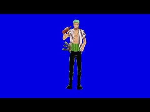 ONE PIECE GREEN SCREEN CHROMA KEY ZORO LOST PERDIDO