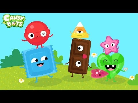 Candy Shapes Trailer (Candybots) - Learn to draw basic shape - Educational app for toddlers