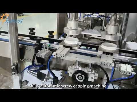Cosmetic jar double-head capping machine, plastic jar screw and capping machine manufacturer
