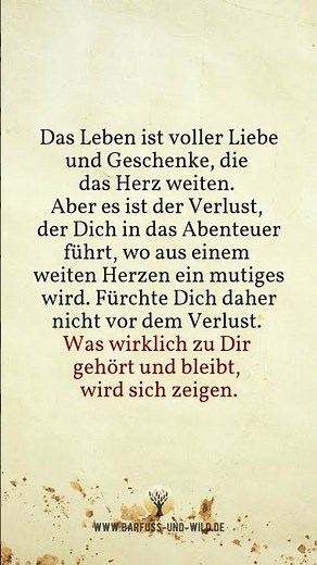 Falls sich Deine Lebensbilanz gerade mehr nach Verlust anfühlt …