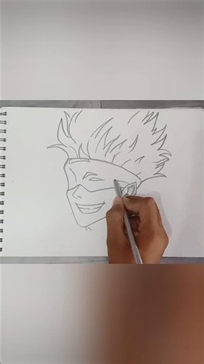 Draw Gojo Face, Eyes & Hair Easily | Anime Drawing for Beginners