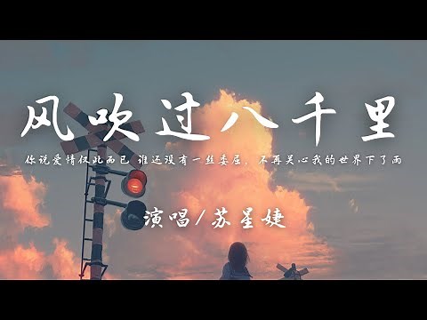 苏星婕 - 风吹过八千里『像风吹过八千里，流云和月都曾爱过你。』【动态歌词】抖音