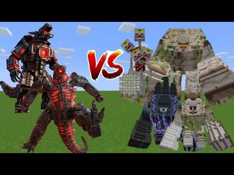 Redstonezilla Vs All Minecraft Mutant Bosses!!