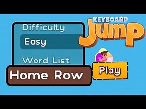 KEYBOARD JUMP/typing game/easy/home row