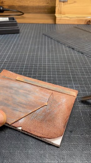 56K views · 1.1K reactions | Making wallet of Horween Shell Cordovan Black & veg tan Pueblo Nazionale(blue) color leather | Leather Crafting House 2 | Facebook