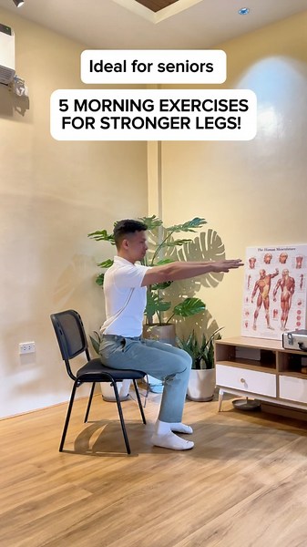 5 Morning Exercises for Stronger LEGS!! #kneeexercises #seniors #seniorexercise #kneepainrelief