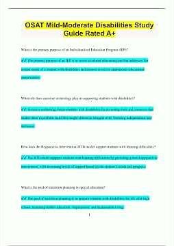 OSAT MildModerate Disabilities Study Guide Rated A2779