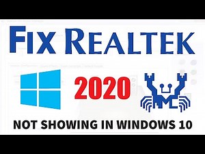 Fix Realtek hd audio manager missing from windows 10