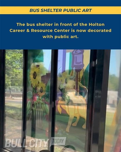 The GoDurham bus shelter in front of the Holton Career & Resource Center is now decorated with public art. 🎨🚮 We share how the project may help prevent littering on Bull City Today. | City of Durham, NC Government