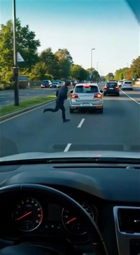 UK Hazard Perception Pedestrian Stepping Out Driving POV
