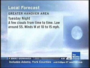 IntelliStar Local Forecast - June 16, 2008 - 4:28pm