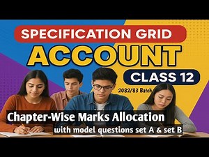 Class 12 Specification Grid Account || Chapter wise Marks Allocation || Theory & numerical marks ?