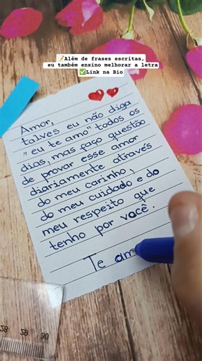 Como fazer letra bonita📝✍🏻 ✅Se inscreva e aprenda comigo #caligrafia #letrabonita #frases #lettering