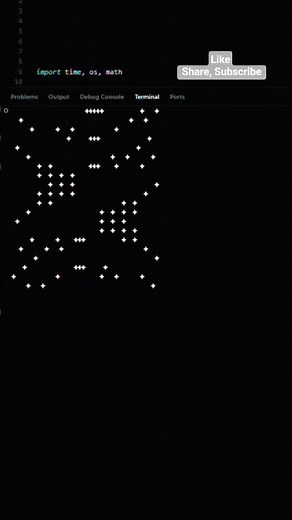 70/100—Python Code [Rotating Galaxy Animation (ASCII)] #codequest.#coding #python #cursor #ytshorts