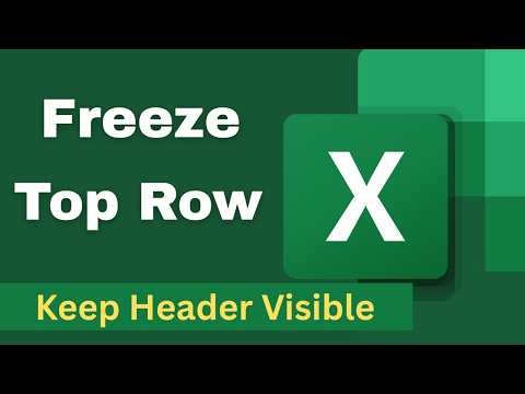 How to Freeze Top Row in Excel | Keep Header Visible While Scrolling