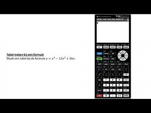 Tabel maken bij een formule (TI-84 Plus CE-T)