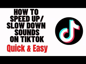 how to speed up/slow down sounds on tiktok