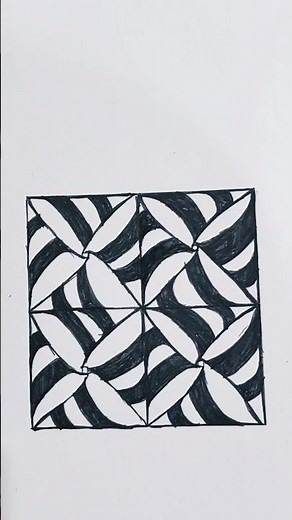 🎨 Easy Optical Illusion Pattern Drawing for Beginners | Learn Simple Art Tricks! #EasyDrawing