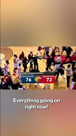 Texas A&M Commerce, Incarnate Word brawl in handshake line | #shorts