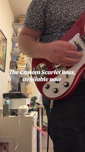 Custom built electric bass guitar with professional set up, a genuine rickenbacker treble pickup and genuine rickenbacker volume and control knobs. Comes with strap and changeable pickup trebel bezel #rickenbackerbass #bassguitar #cliffburton #forsale