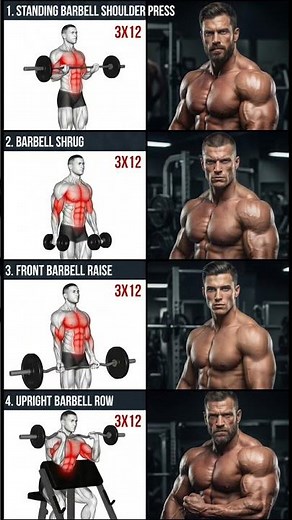 Biceps Workout Infographic Animation | Gym Form Guide 4 Exercises #bicepworkout #biceps #gymshorts