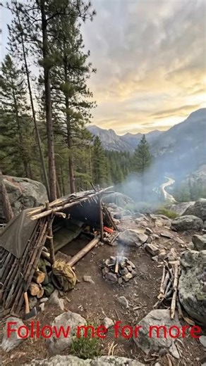 Epic Bushcraft Shelter Build & Camp in the Wilderness | Survival Skills Showcase