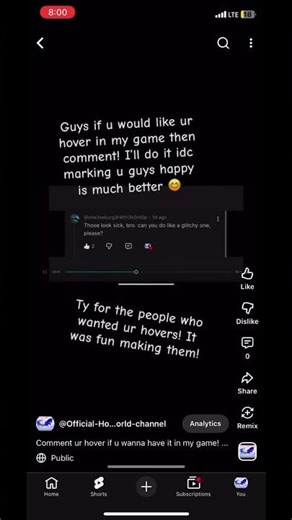 Making hover comments down below!