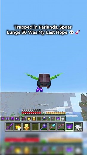 One Spear Destroyed My Entire Run! 💀 #minecraft #shorts #technique