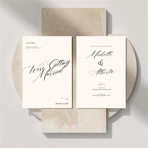 Calligraphy Customisable Engagement/ Wedding Invites - Etsy