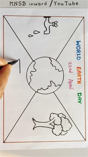 Save Earth Save life | Earth Day poster | World Earth Day | #shorts #youtubeshorts #drawing