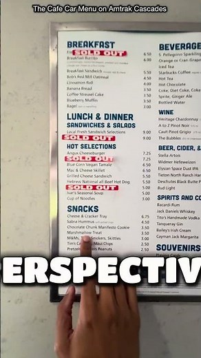 Amtrak Cascades Café Car Tour and Prices from Portland to Seattle 🚆. @amtrak #travel